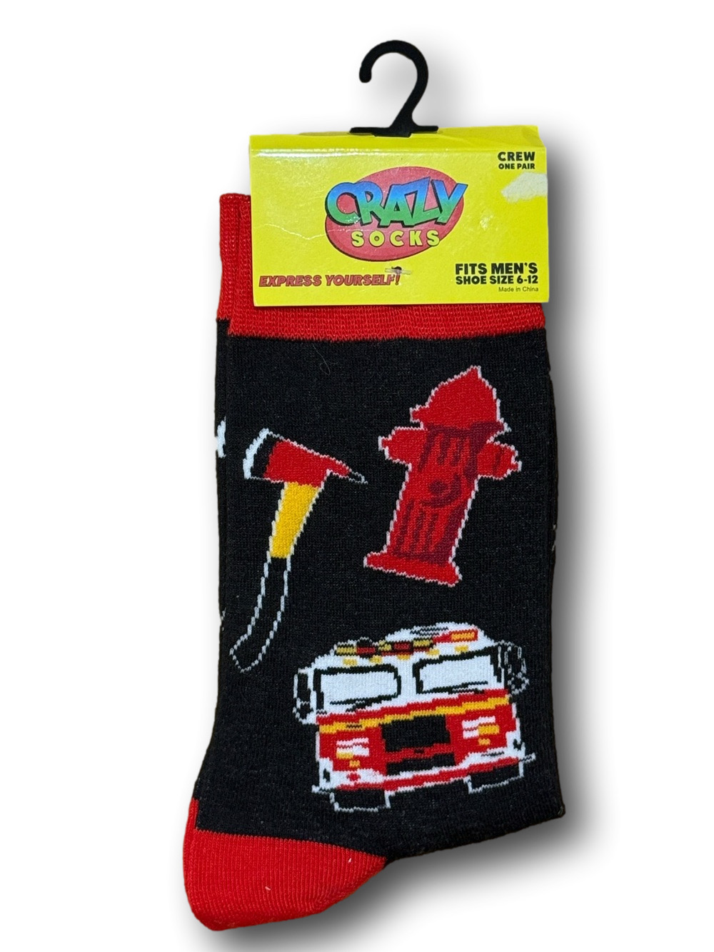 3/$18 Firefighter Themed Funny Novelty Crew Socks - NWT